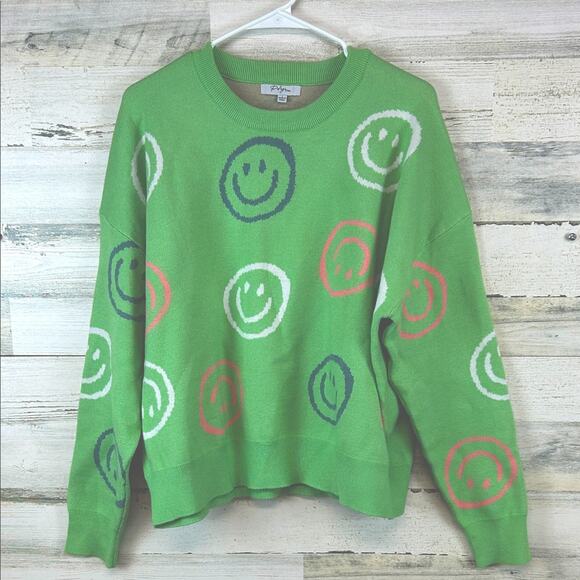 Polagram Boutique Brand Smiley Face Oversized Sweater Women’s Size Large - Picture 1 of 10